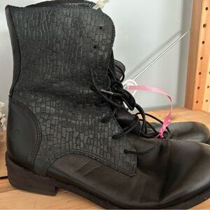 Stylish Black Lace Up Boots for Women